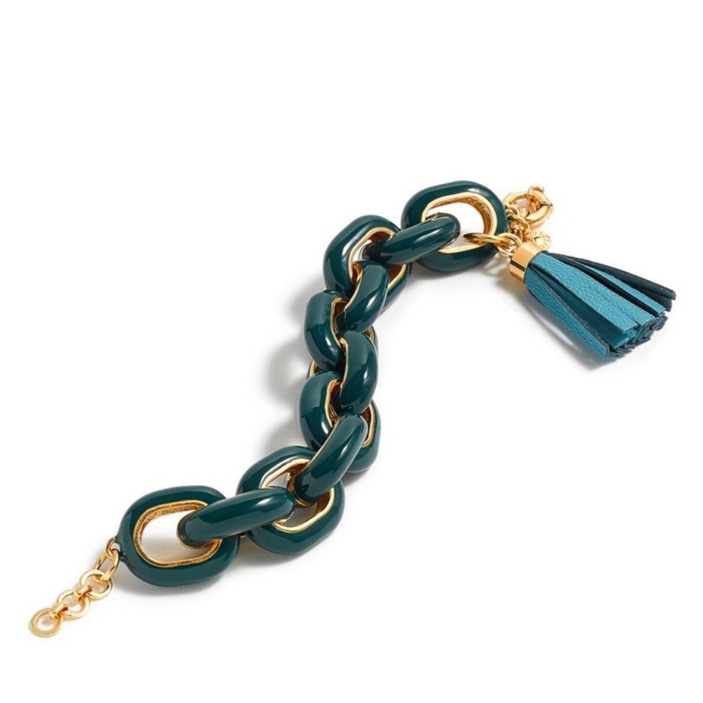 *NEW* J.Crew Enamel Chain Tassel Bracelet